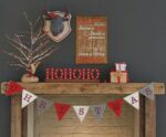Merry Christmas Banner Bunting Garland for Outdoor Indoor Holiday Party Mantle Fireplace Hanging - Image 3