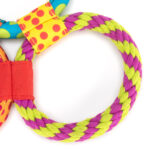 Durable Dog Toy with Rope Rings – Chew-Resistant Interactive Play for Puppies & Dogs  Colorful3-Ring Design for Tug & Fetch Games - Image 4