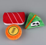 Food-Themed Catnip Plush Toys – Cheese Panda Sushi Slice (Set of3) - Image 4