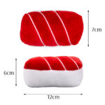 Food-Themed Catnip Plush Toys – Cheese Panda Sushi Slice (Set of3) - Image 3